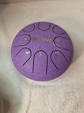 Ubblove Purple Steel Tongue Drum, 6inch With Case