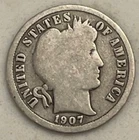 1907 S Barber Dime - 90% Silver