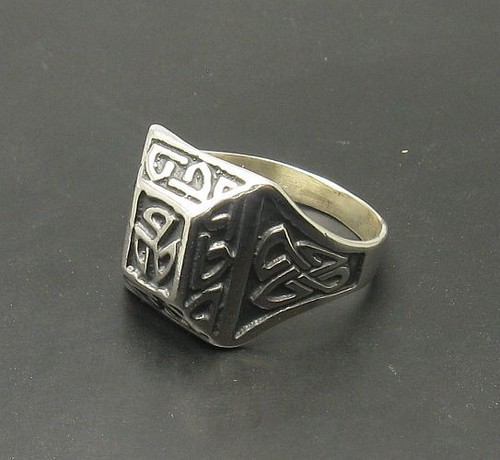 Sterling Silver Celtic Ring Triskelion Solid Hallmarked 925 Nickel Free Handmade - Picture 7 of 7
