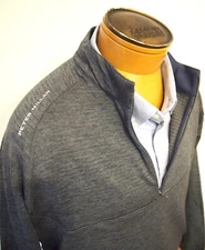 Peter Millar Maven 1/4-Zip Performance Fabric Pullover NWT Small $125 Iron Grey