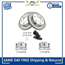 New Front Ceramic Brake Pads Rotors & New Calipers Kit for GM Truck