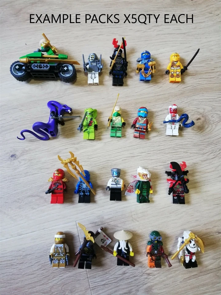 LEGO Ninjago Minifigure x5 Figs per order + Accessories - Surprise Packs! - Image 3 of 4