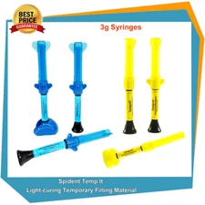 Dental Spident Temp It Light-curing Temporary Filling Material 3x3g Syringes