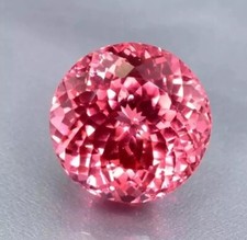 Sapphire Certified Natural 15Ct Round Luxurious Padparadscha Loose Gemstone