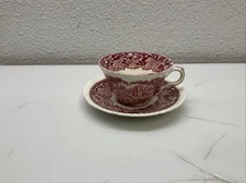 Vintage Masons England Patent Ironstone China Red Vista Tea Cup And Saucer