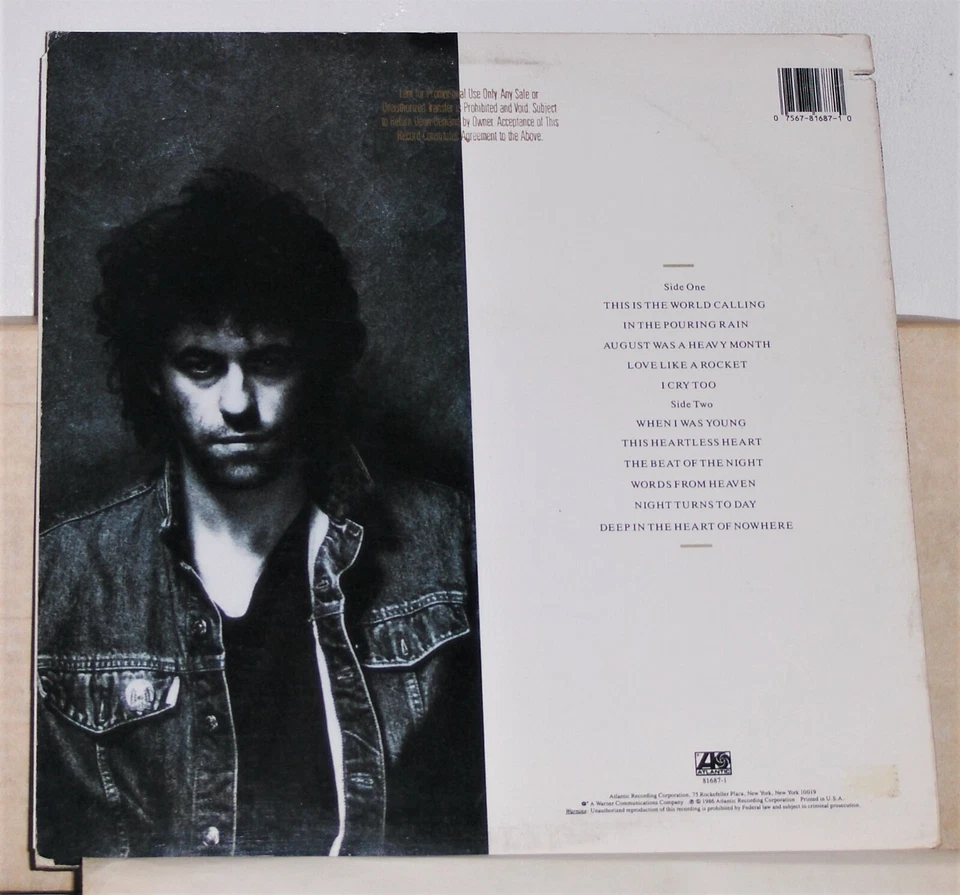 Bob Geldof ‎- Deep In The Heart Of Nowhere - Promo LP Record - Near Mint Vinyl - Image 2 of 2