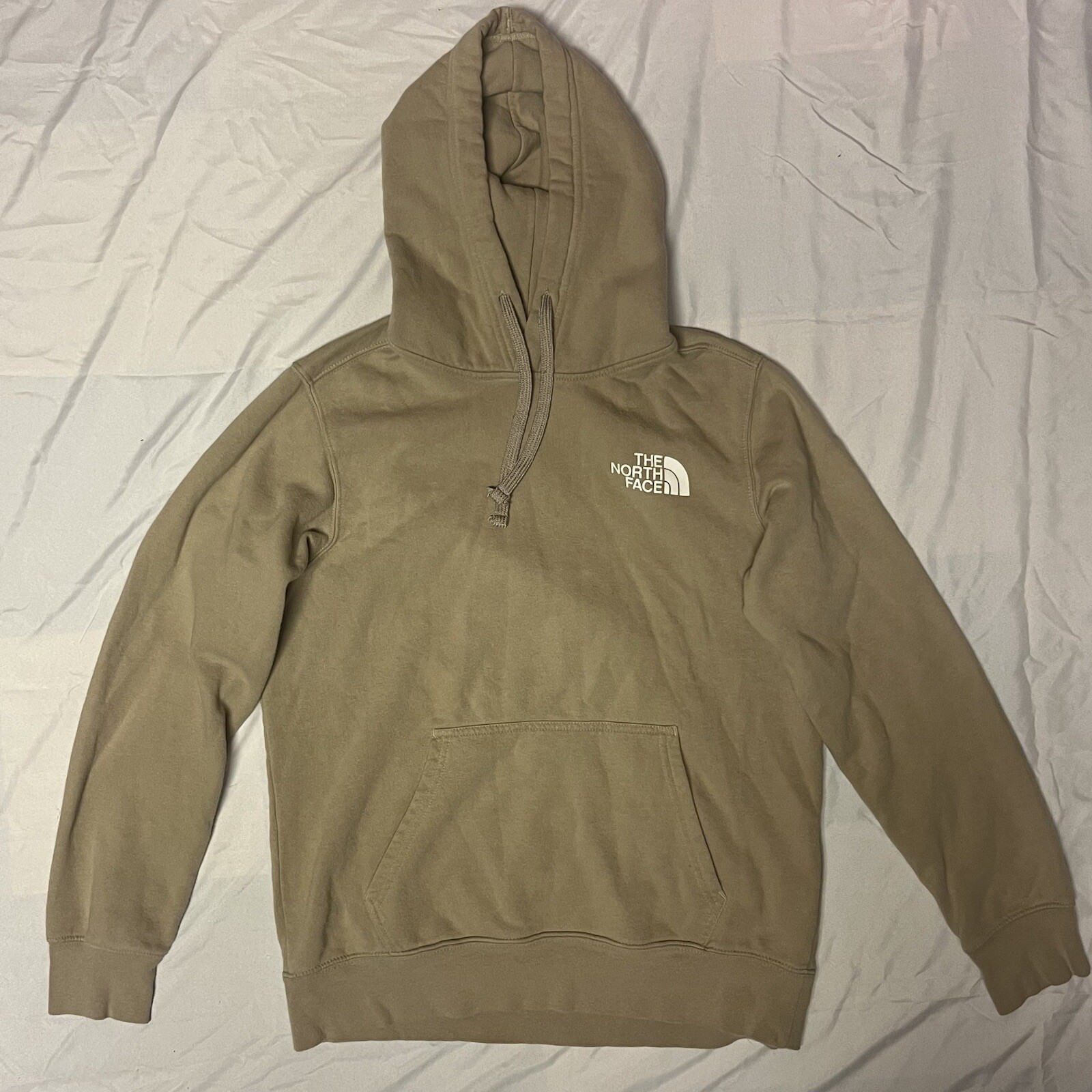 The North Face Tan Beige Mens Hoodie Size Small Warm Never Stop Exploring