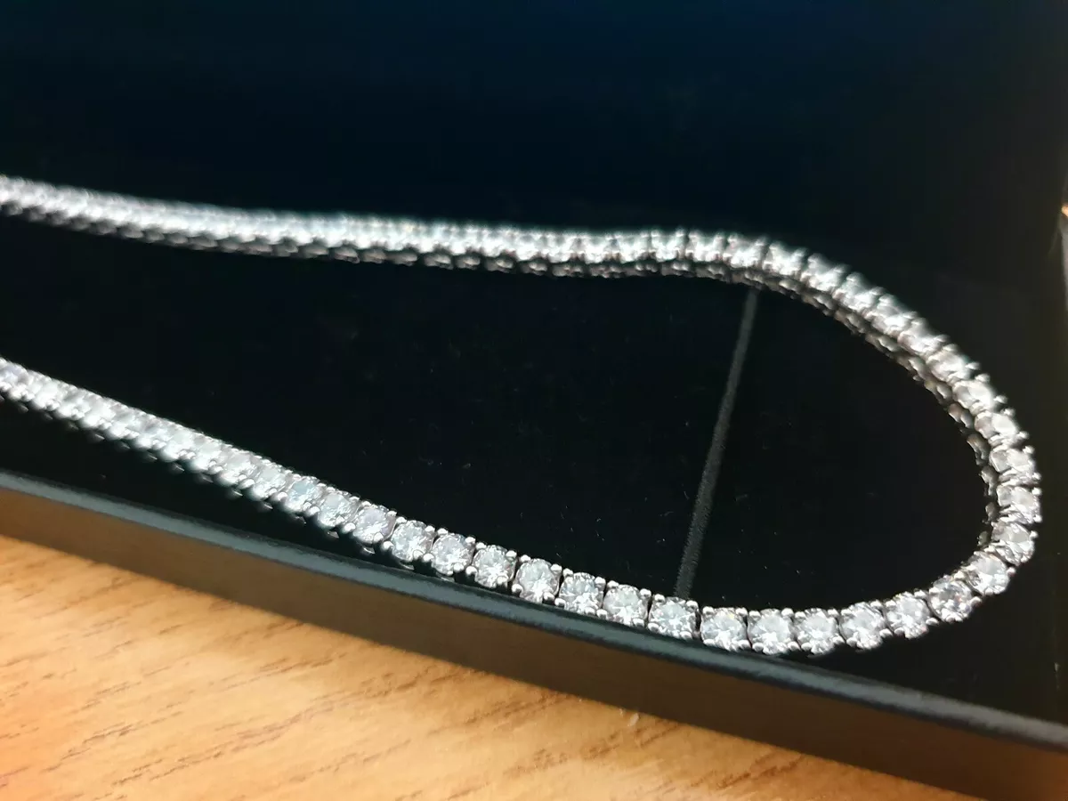 Diamond tennis shop necklace ebay