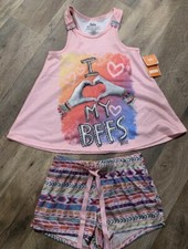 Justice girls 2-piece pajama Set ' I love my BFF's" size 5