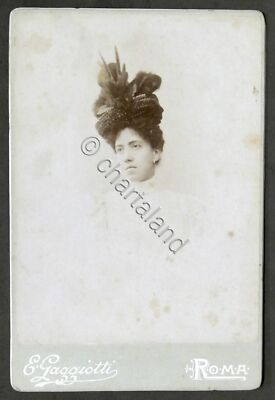 Albumen photograph Beatrice Sacchi activist and Italian suffragette - 1900 ca.