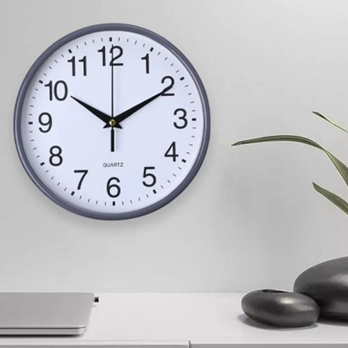 Reloj moderno montado en la pared a pilas relojes de pared redondos escuela