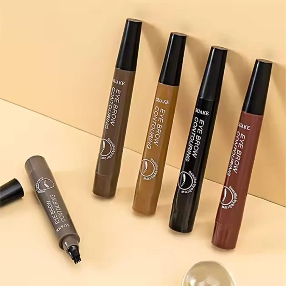 Microblading Tattoo Eyebrow Ink Pen Long Lasting Eye Brow Pencil 3D Fork Makeup - Image 4 of 4