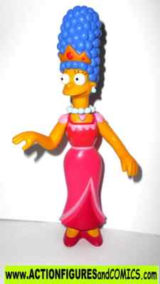 marge simpson burgundy dress The SIMPSONS world springfield 2003 High school PROM Complete playmates Women's Blue Athletic Dresses, BIL Color:Blue Combo