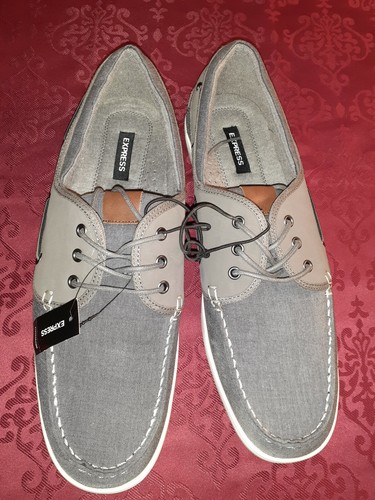 Express Men's Zapatos Náuticos Gris Talla 12 Totalmente Nuevo | eBay