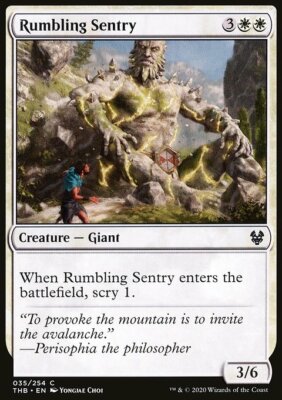 Magic the Gathering MTG Rumbling Sentry (35) Theros Beyond Death   LP