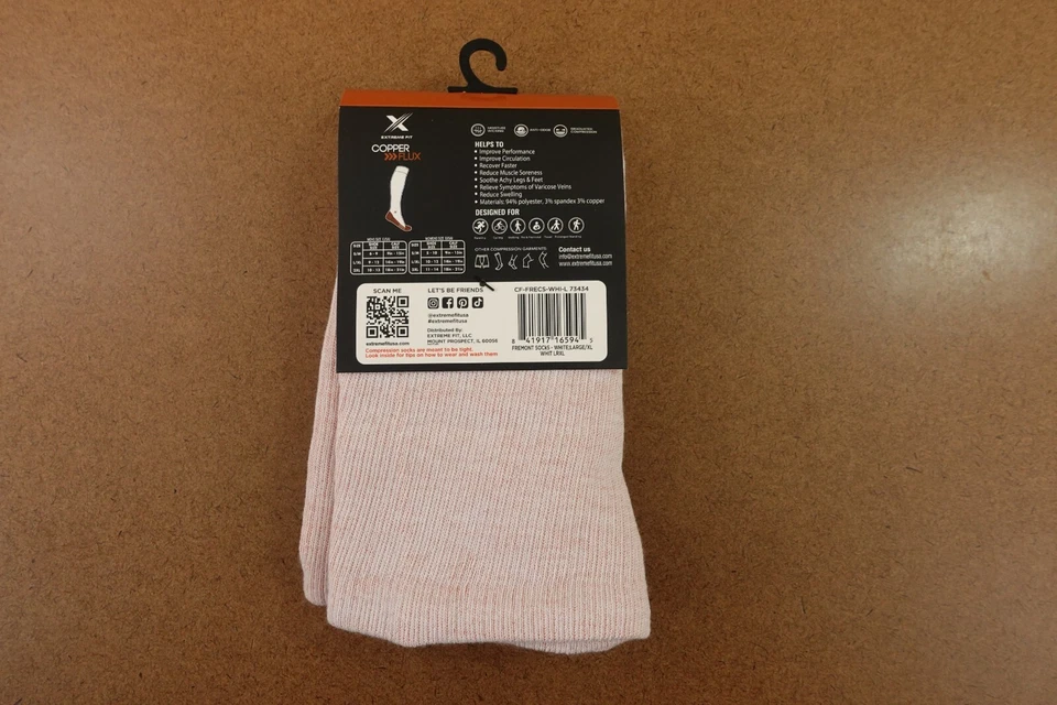 Calcetines de compresión Copper Flux para mujer talla 10-12 rosa antifatiga nuevos con etiquetas Foto 3 de 4