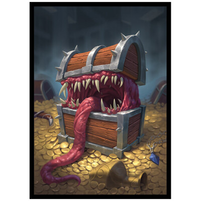 Treasure Chest Mimic - 100 TCG Card Sleeves (FN53S) Standard Textured Matte Treasure Chest Mimic - 100 TCG Card Sleeves (FN53S) Standard Textured Matte