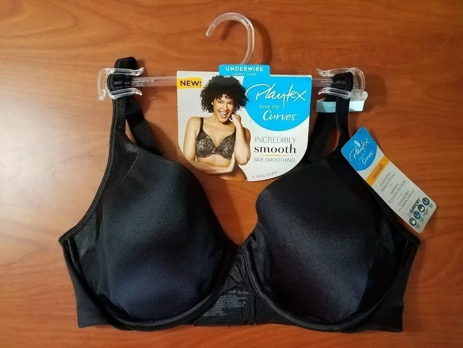 PLAYTEX LOVE MY CURVES 4848 SMOOTH BLACK 36C 42C 42D 36DD 40DD