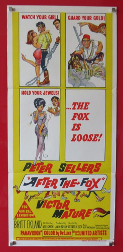 AFTER THE FOX ORIGINAL 1966 DAYBILL CINEMA MOVIE FILM POSTER Peter Sellers 60's - Picture 1 of 5