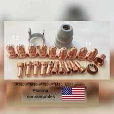 Plasma Torch 60A Nozzles PT80 PTM80 iPT-80 iPT80 tip size1.3 (24pcs) 2ND DAY AIR