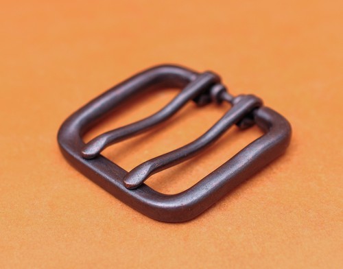 Solid Wide Double Tongue Pin Roller Prong Pin Belt Black Buckle Fits 40MM Belt - Picture 6 of 12