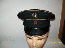 DDR Bergmann Deutsche schwarze Uniform M&uuml;tze 54 GDR Schirmm&uuml;tze #43