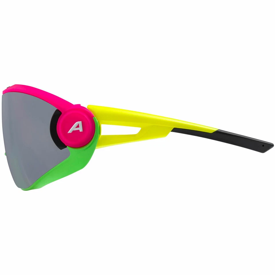 Alpina 5W1NG Lunettes de Soleil Verres Sport A8654-551 Rose Vert 80er - Photo 3/4