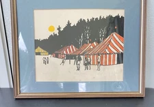 Signed, Calvin J. Libby,  Silk Screen Art, The Fair, 42/115