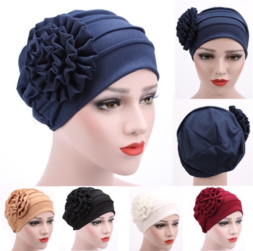 Women Beanie Hat Flower Cancer Chemo 