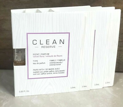 4X Clean Reserve ~ Velvet Flora ~ 0.05 oz perfume sample spray, 1.5 ml
