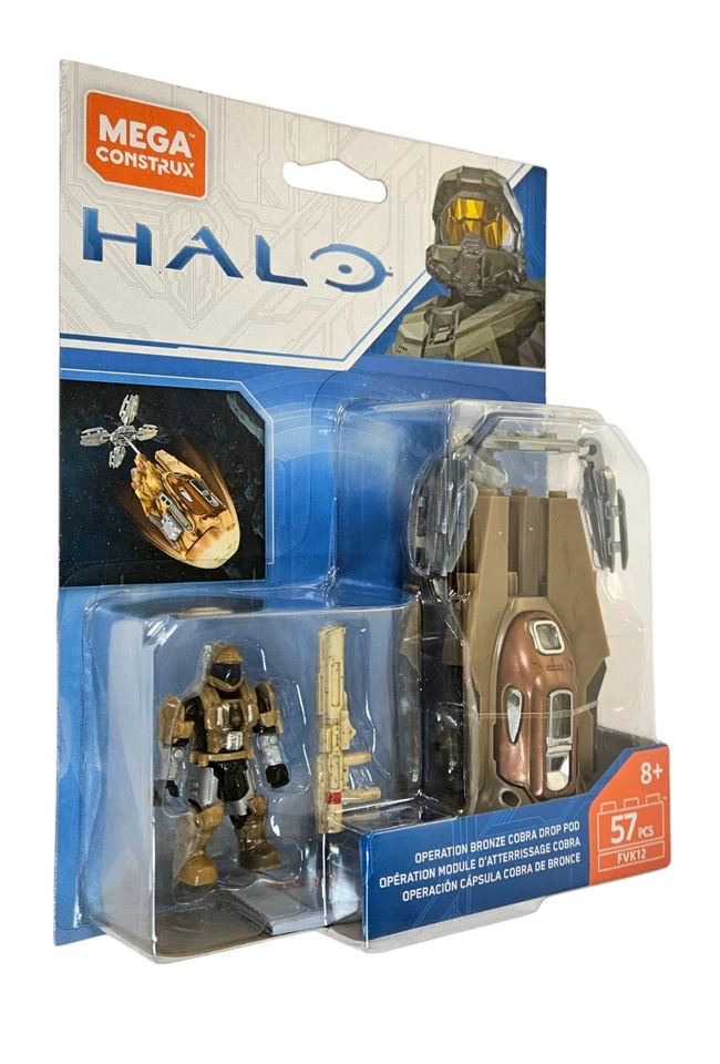HALO OPERATION BRONZE COBRA DROP POD MICRO FIGURE SET MEGA CONSTRUX 57pc 2018 - Image 2 of 4