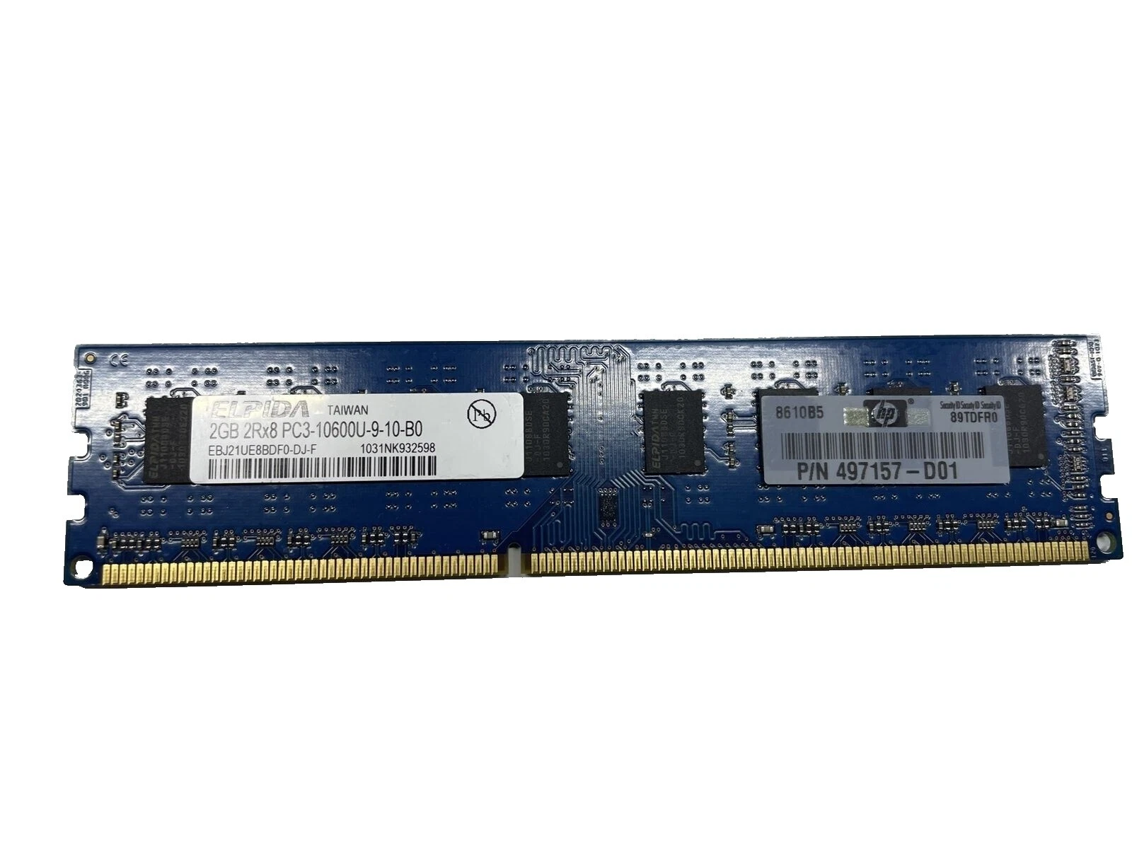 Elpida DDR3 SDRAM 2 GB de capacidad por módulo DIMM Computer Memory (RAM)