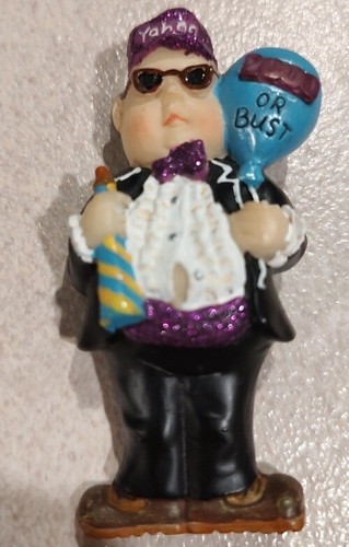 Y2K 2000 or Bust Party pin brooch Boston Warehouse 1999 Sears Nos Gentleman Fun - 第 3/8 張圖片