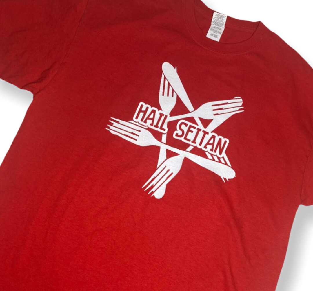 Hail Seitan Fork Pentagram T Shirt Hail Seitan Fork Pentagram T Shirt