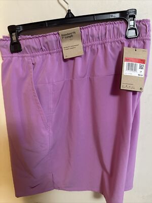 3-NWT-2025-Men's Nike Dri-Fit UNLIMITED VERSATILE DV9340 7IN-blue,purple Large