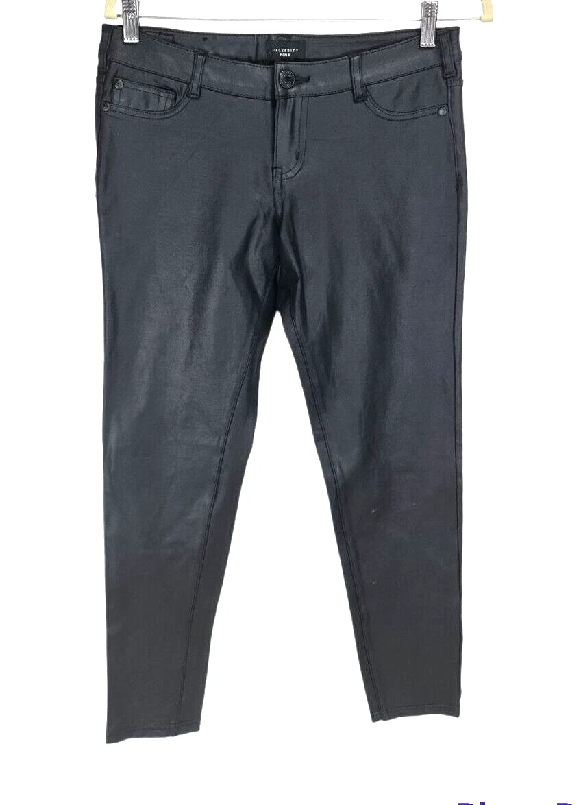 Celebrity pink black deals coated skinny jeans