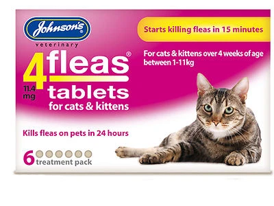 Johnsons cat flea tablets for Cats & Kittens, 3pk, 6pk, Bulk buy options
