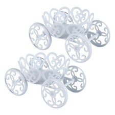 2-Pack Single Princess Carriage Cupcake Stand Holder Display U7M86025