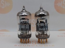 Lorenz E88CC 6922 Spezial Tube O-getter Matched Pair - Same Code - NOS