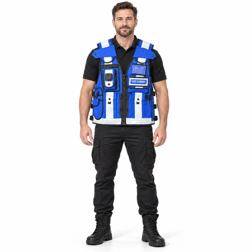 Security Hi Viz Vest Dog Handler Reflective Multi Pocket Tactical Workwear - product listing photo