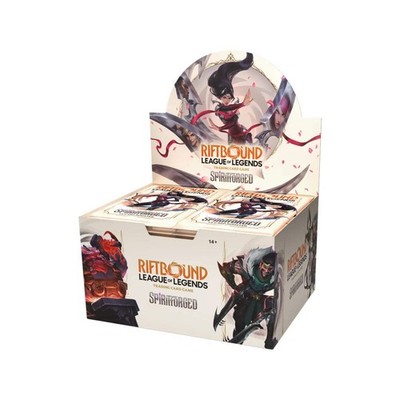 24x Riftbound Spiritgeschmiedet Boosterpacks LoL TCG Display