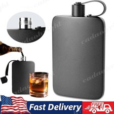 Hip Flask Flat Water Bottle 16.9Oz Stainless Steel Integrated Cap Best Gift