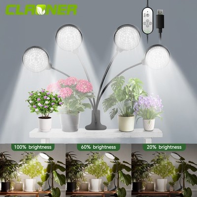 30W/60W Full Spectrum Clip Plant Grow Lamp  LED Grow Light for Indoor Plant