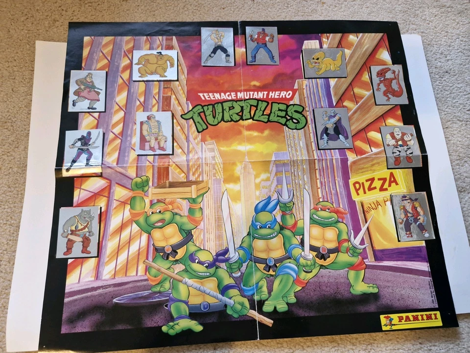 panini Teenage Mutant Hero Turtles album 1990. complete plus poster vgc - Image 4 of 4