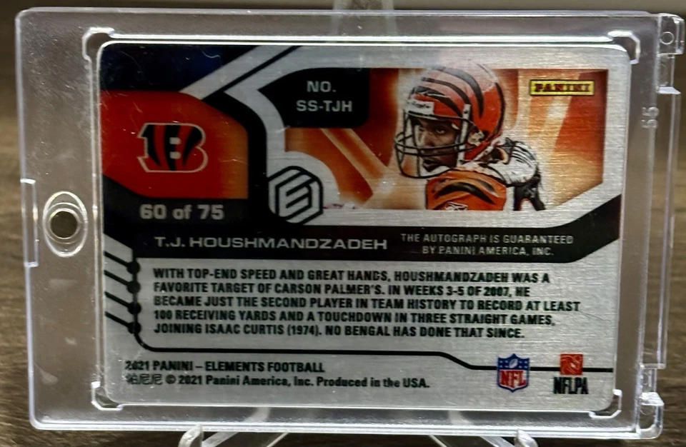 TJ Houshmandzadeh Auto 60/75 2022 Panini Elements Metal Material NM/MINT!! 🔥🔥 - Image 2 of 4