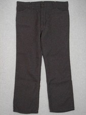 MB17445 VINTAGE 1980s USA WRANGLER STA-PREST POLY PANTS 42x32 msr 42"x32" BEIGE