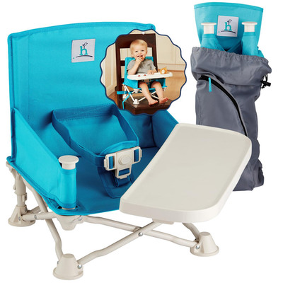 Travel Booster Seat with Tray for Baby | Folding Portable Seat for Dining Table
