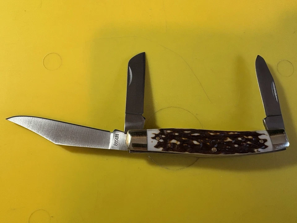 Uncle Henry 885UH SENIOR RANCHER Folding Vintage Pocket Knife 3 Blades NIB - Image 4 of 4