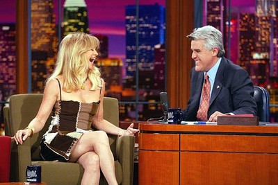 Goldie Hawn Tonight Show with Jay Leno NBC Studios in Burbank Ca T- Old Photo 9