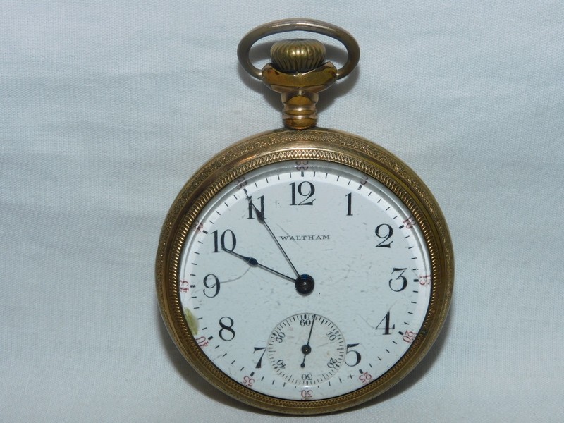 VINTAGE WALTHAM POCKET WATCH -15 JEWELS-G.F. CASE - SERIAL#13682564 - WORKING